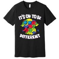 It's Ok To Be Different Autism Awareness Elephant Premium T-Shirt