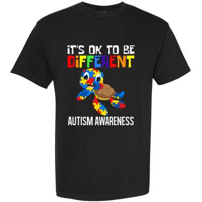 It's Ok To Be Different Autism Awareness Save The Turtles Garment-Dyed Heavyweight T-Shirt