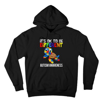 It's Ok To Be Different Autism Awareness Save The Turtles Hoodie