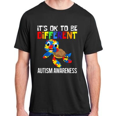 It's Ok To Be Different Autism Awareness Save The Turtles Adult ChromaSoft Performance T-Shirt