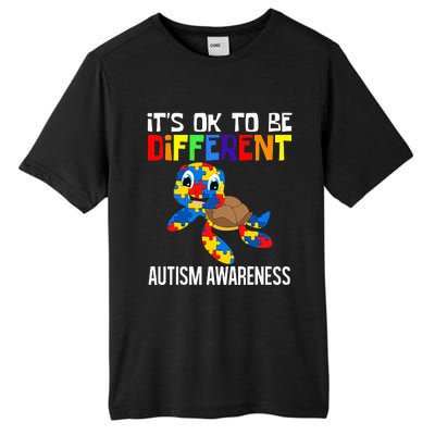 It's Ok To Be Different Autism Awareness Save The Turtles Tall Fusion ChromaSoft Performance T-Shirt