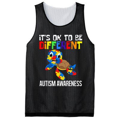 It's Ok To Be Different Autism Awareness Save The Turtles Mesh Reversible Basketball Jersey Tank