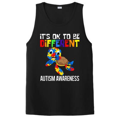 It's Ok To Be Different Autism Awareness Save The Turtles PosiCharge Competitor Tank