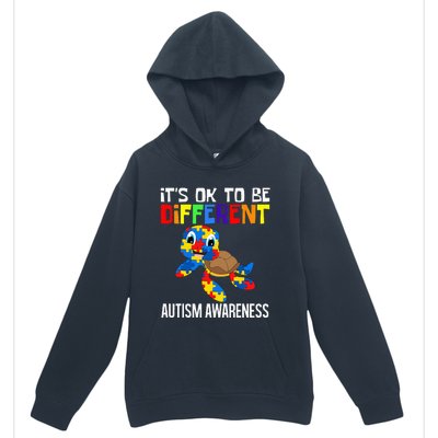 It's Ok To Be Different Autism Awareness Save The Turtles Urban Pullover Hoodie