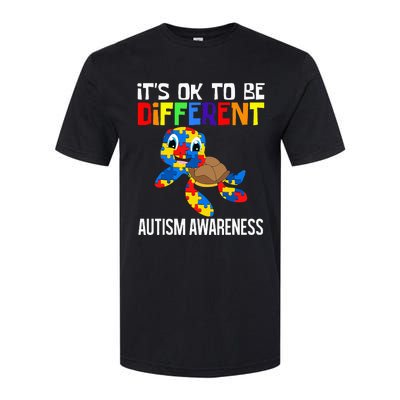 It's Ok To Be Different Autism Awareness Save The Turtles Softstyle CVC T-Shirt