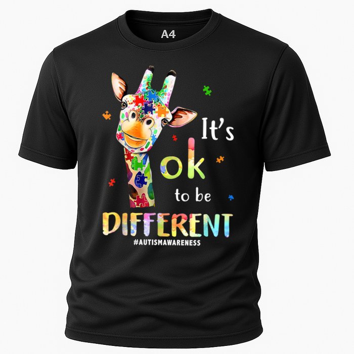 It's Ok To Be Different Autism Awareness Puzzle Giraffe Performance Shirt