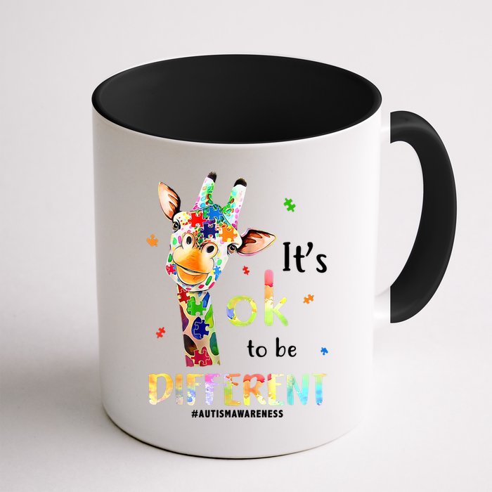 It's Ok To Be Different Autism Awareness Puzzle Giraffe Mug
