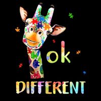 It's Ok To Be Different Autism Awareness Puzzle Giraffe Mug