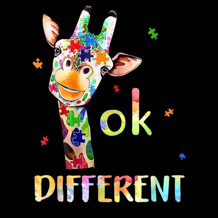 It's Ok To Be Different Autism Awareness Puzzle Giraffe Mug