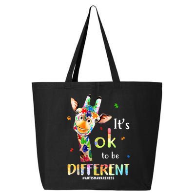 It's Ok To Be Different Autism Awareness Puzzle Giraffe 25L Jumbo Tote