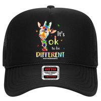 It's Ok To Be Different Autism Awareness Puzzle Giraffe Trucker Hat