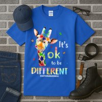 It's Ok To Be Different Autism Awareness Puzzle Giraffe Tall T-Shirt
