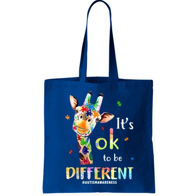 It's Ok To Be Different Autism Awareness Puzzle Giraffe Bag