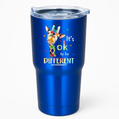 It's Ok To Be Different Autism Awareness Puzzle Giraffe Tumbler