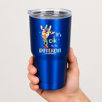 It's Ok To Be Different Autism Awareness Puzzle Giraffe Tumbler