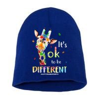 It's Ok To Be Different Autism Awareness Puzzle Giraffe Short Acrylic Beanie