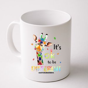 It's Ok To Be Different Autism Awareness Puzzle Giraffe Coffee Mug