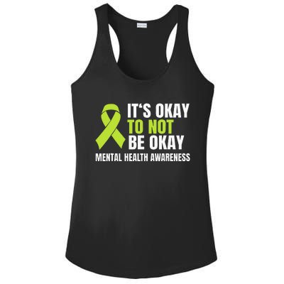 Its Okay To Not Be Okay Mental Health Ribbon Ladies PosiCharge Competitor Racerback Tank