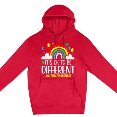 It's OK To Be Different Autism Awareness Premium Pullover Hoodie