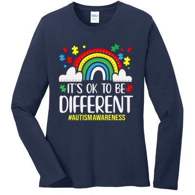 It's OK To Be Different Autism Awareness Ladies Long Sleeve Shirt