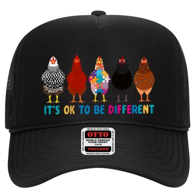 ItS Ok To Be Different Cute Chicken Autism Awareness Month Cool Gift Trucker Hat