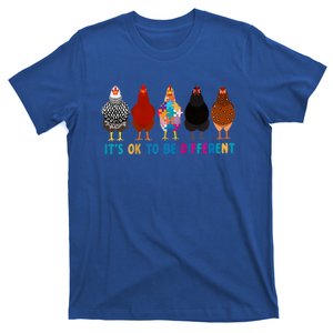 ItS Ok To Be Different Cute Chicken Autism Awareness Month Cool Gift T-Shirt