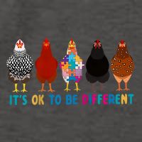 ItS Ok To Be Different Cute Chicken Autism Awareness Month Cool Gift Vector Backpack
