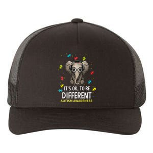 It's Ok To Be Different Autism Awareness Elephant Yupoong Adult 5-Panel Trucker Hat