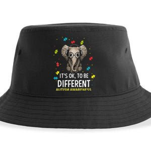 It's Ok To Be Different Autism Awareness Elephant Sustainable Bucket Hat