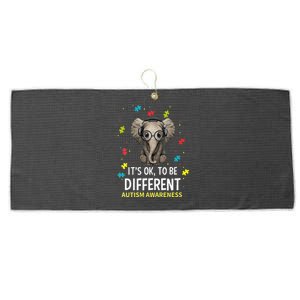 It's Ok To Be Different Autism Awareness Elephant Large Microfiber Waffle Golf Towel