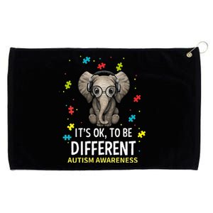 It's Ok To Be Different Autism Awareness Elephant Grommeted Golf Towel