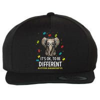 It's Ok To Be Different Autism Awareness Elephant Wool Snapback Cap