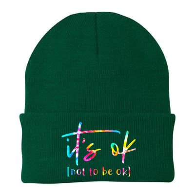 Its Ok To Not Be Okay Mental Health Awareness Month Knit Cap Winter Beanie