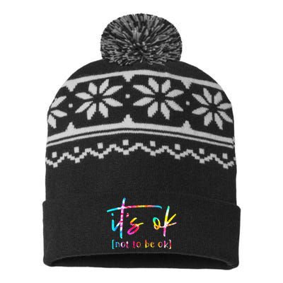 Its Ok To Not Be Okay Mental Health Awareness Month USA-Made Snowflake Beanie