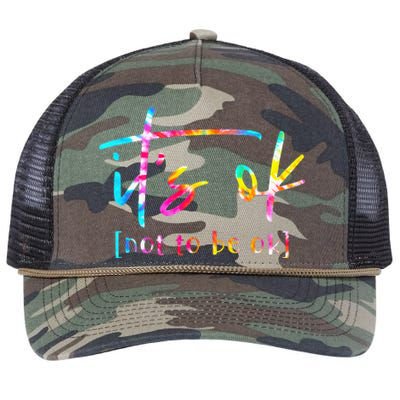 Its Ok To Not Be Okay Mental Health Awareness Month Retro Rope Trucker Hat Cap