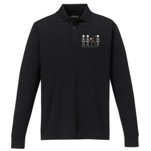 ItS Ok To Be A Little Different Autism Awareness Skeleton Gift Performance Long Sleeve Polo