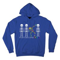 ItS Ok To Be A Little Different Autism Awareness Skeleton Gift Hoodie