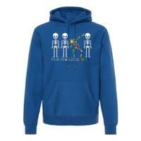 ItS Ok To Be A Little Different Autism Awareness Skeleton Gift Premium Hoodie