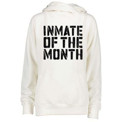 Inmate Of The Month Prisoner Costume Womens Funnel Neck Pullover Hood