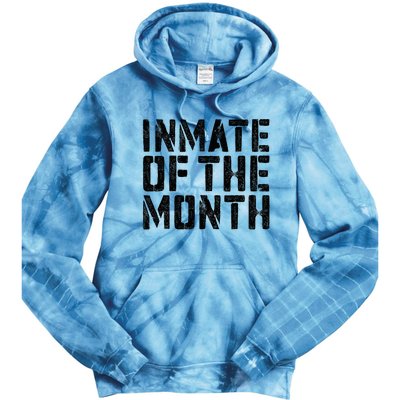 Inmate Of The Month Prisoner Costume Tie Dye Hoodie