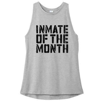 Inmate Of The Month Prisoner Costume Ladies PosiCharge Tri-Blend Wicking Tank