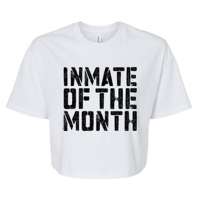 Inmate Of The Month Prisoner Costume Bella+Canvas Jersey Crop Tee