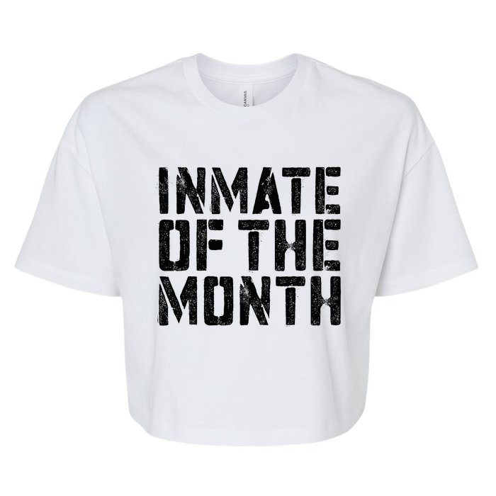 Inmate Of The Month Prisoner Costume Bella+Canvas Jersey Crop Tee