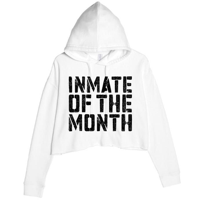 Inmate Of The Month Prisoner Costume Crop Fleece Hoodie