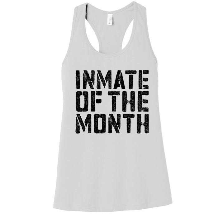 Inmate Of The Month Prisoner Costume Women's Racerback Tank