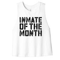 Inmate Of The Month Prisoner Costume Women's Racerback Cropped Tank