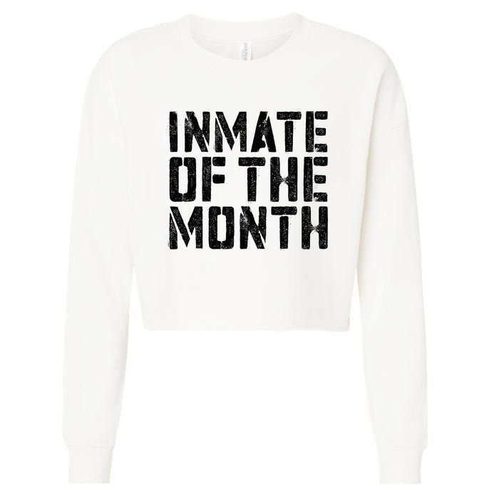 Inmate Of The Month Prisoner Costume Cropped Pullover Crew