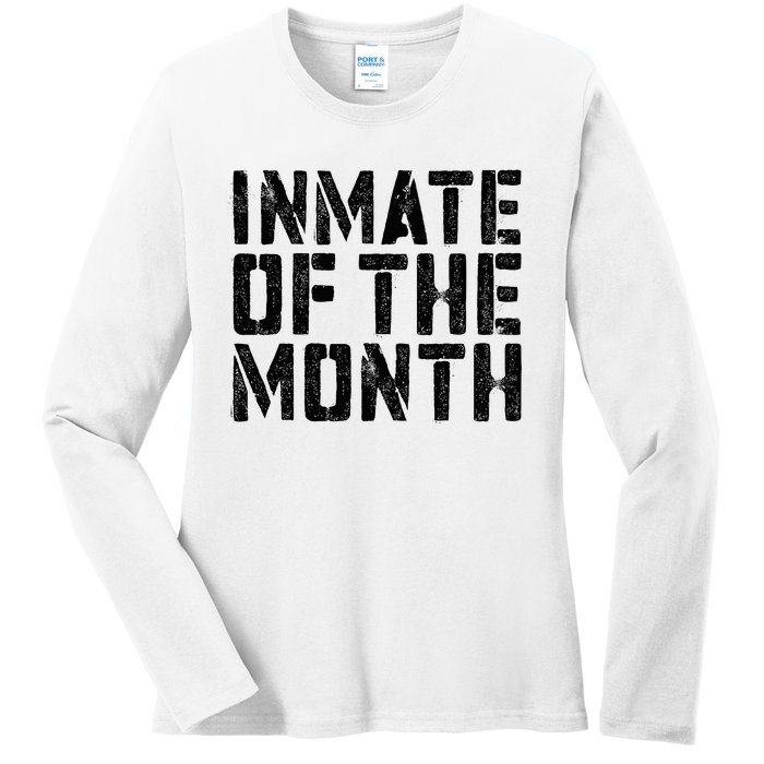 Inmate Of The Month Prisoner Costume Ladies Long Sleeve Shirt