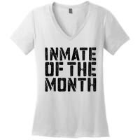 Inmate Of The Month Prisoner Costume Women's V-Neck T-Shirt