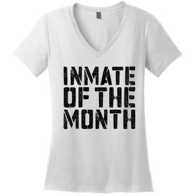 Inmate Of The Month Prisoner Costume Women's V-Neck T-Shirt